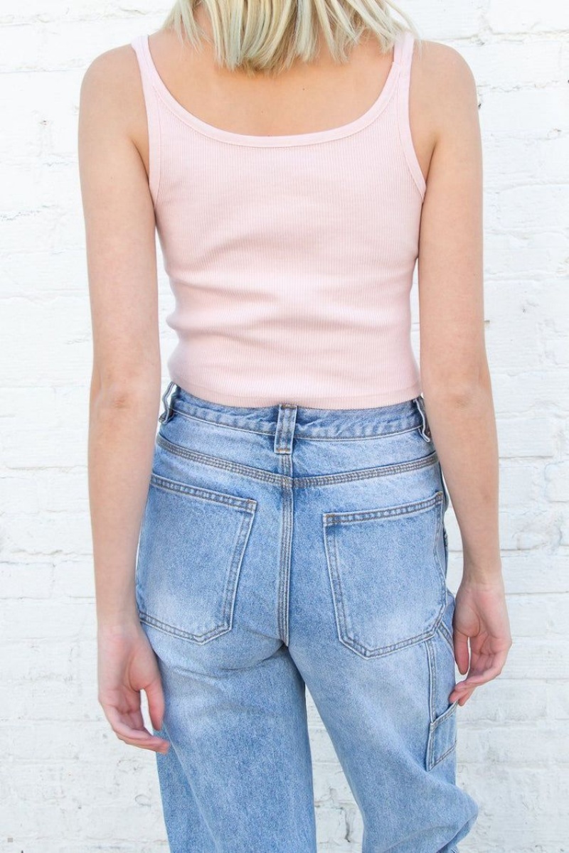 Debardeur Brandy Melville Beyonca Crop Rose | PDT-60549196